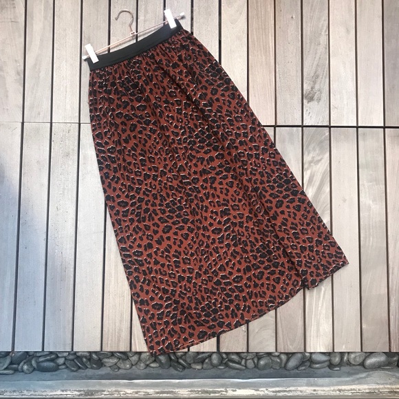FEILD TRIP Pull Up Lined Animal Print Maxi Skirt - Picture 2 of 6